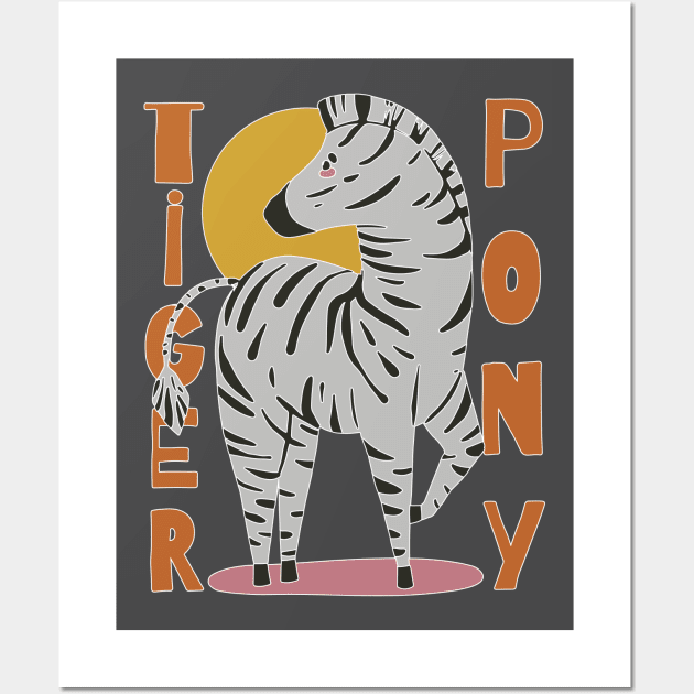 Tiger Pony Wall Art by Catfactory